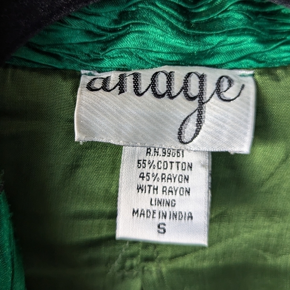 Vintage 90s Anage Jungle Cats Giraffe Zebra Patchwork Blazer Size Small - Picture 7 of 13
